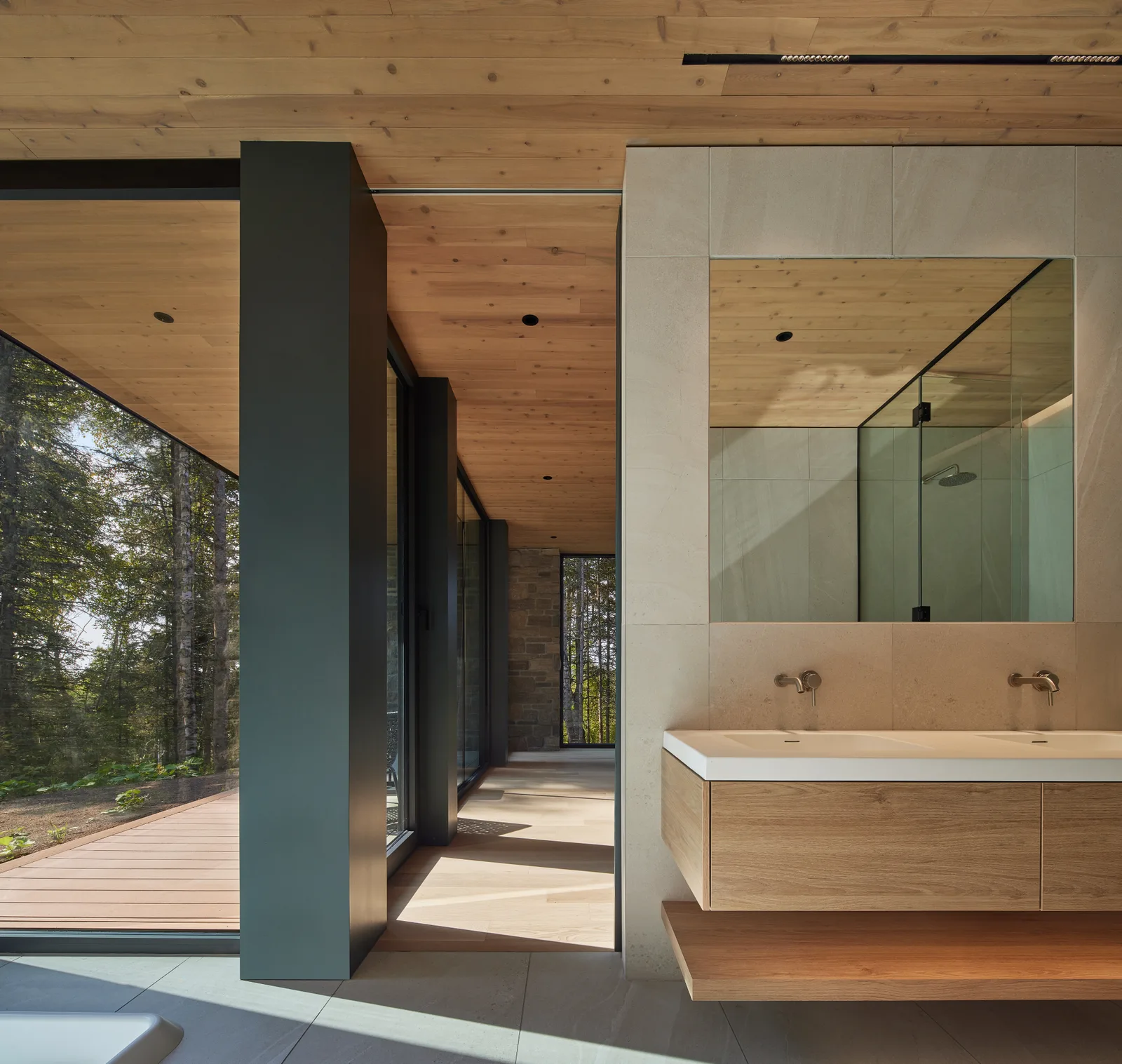 La Villa Luce · custom millwork project by Gepetto Ébénisterie, Montréal